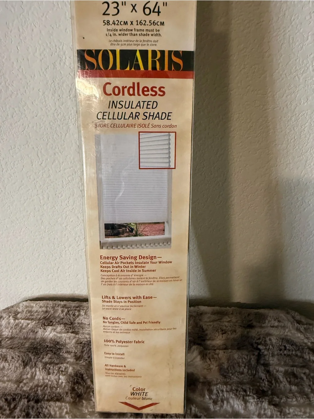 SOLARIS Cordless Insulated Cellular Shade - White